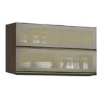 Armário Aéreo 2 Portas E Balcão Para Cuba Chocolate/off White