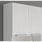 Armário Aéreo 2 Portas E Nicho Com Vidro 70cm Moderna Itatiai