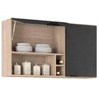 Armario Aereo 2 Portas E Nichos 120cm 94221 Demobile