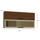 Armário Aéreo 2 Portas E Vidro 1200 Ametista Kits Paraná