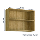 Armário Aéreo 2 Portas Freijó Supremo Ametista Kits Paraná