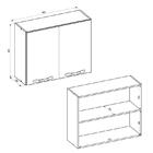 Armário Aéreo 2 Portas Loá 80cm - Nicioli