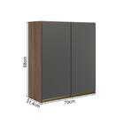 Armario Aereo 2 Portas Mdf 70 Cm Kali 12208 Nicioli