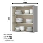 Armario Aereo 2 Portas Mdf 80 Cm Americana C356 Henn