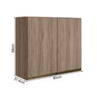 Armario Aereo 2 Portas Mdf 80 Cm Kali 12211 Bianco Toq Bianco