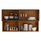 Armário Aéreo 2 Portas Mdf Basculante 120cm Proença Nogueira/