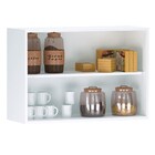 Armário Aéreo 2 Portas Para Cozinha 80cm Branco E  Preto - Aj