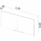 Armário Aéreo 2 Portas Quadria Metalli Branco Ártico