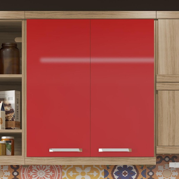 Armário Aéreo 2 Portas Sicília - Argila Acetinado Texturizada