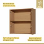 Armário Aéreo 2 Portas Simone Mendes 80cm 100% Mdf Carvalho/g