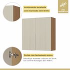 Armário Aéreo 2 Portas Simone Mendes 80cm 100% Mdf Carvalho/g