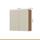 Armário Aéreo 2 Portas Simone Mendes 80cm 100% Mdf Carvalho/g