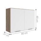 Armário Aéreo 2 Portas Springfield Carvalho Branco