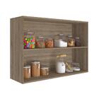 Armário Aéreo 2 Portas Springfield Carvalho Fume