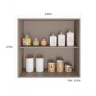 Armário Aéreo 2 Portas Unna 0,80m Fumê - Poliman