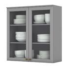 Armário Aéreo 2 Portas Vidro 80cm Americana - Móveis Henn