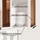 Armário Aéreo 2 Portas Vidro 80cm Connect - Móveis Henn