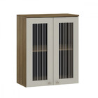 Armário Aéreo 2 Portas Vidro Canelado 80cm Isis Luciane