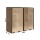 Armario Aereo 2 Portas Vidro Mdf 80 Cm Kali 1221162