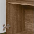 Armario Aereo 2 Portas Vidro Reflecta 80cm Em Mdf Kali Premiu