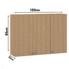 Armário Aéreo 3 Portas 1,20cm Classic Luciane