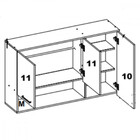 Armário Aéreo 3 Portas 1,20cm Isis Luciane