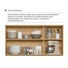 Armário Aéreo 3 Portas 1,20m Freijó Off White Cristal Bit Nic