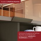 Armário Aéreo 3 Portas 100% Mdf Com Vidro Aurora Duna