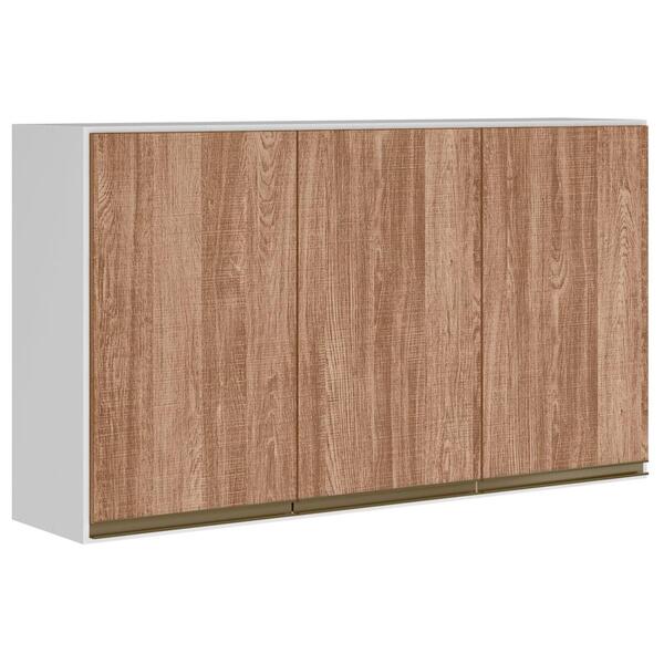 Armario Aereo 3 Portas 120 Cm Em Mdf Kali Premium 12197x10 Ni