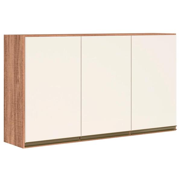 Armario Aereo 3 Portas 120 Cm Em Mdf Kali Premium 12197x10 Ni