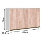 Armario Aereo 3 Portas 120 Cm Em Mdf Kali Premium 12197x10 Ni