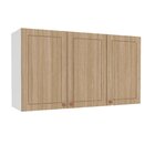 Armário Aéreo 3 Portas 120 Cm Pérola Branco/carvalho