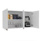 Armário Aéreo 3 Portas 120 Cm Pérola Yescasa Branco