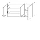 Armário Aéreo 3 Portas 120cm 100 Mdf May Cadorin Móveis