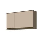 Armário Aéreo 3 Portas 120cm 100% Mdf Aurora Duna/cristal