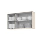 Armário Aéreo 3 Portas 120cm 100% Mdf Aurora Off White