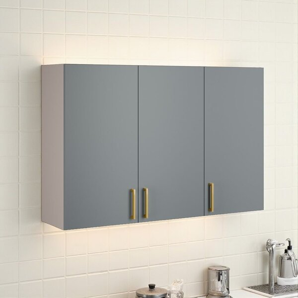 Armário Aéreo 3 Portas 120cm 100% Mdf Dobradiças Slow Motion