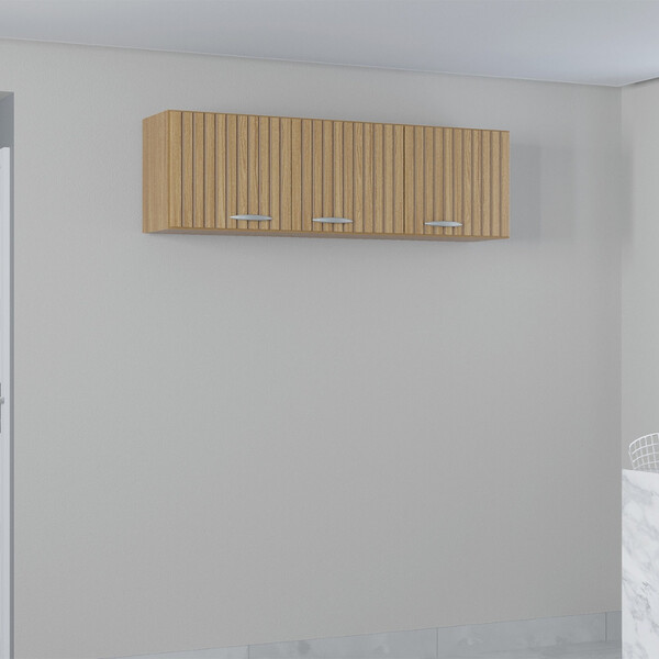 Armário Aereo 3 Portas 120cm A843 Cristal Poquema