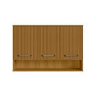 Armário Aéreo 3 Portas 120cm Criare Freijo/ripado