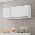 Armário Aéreo 3 Portas 120cm Debora - Pallazio - Branco