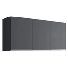 Armário Aéreo 3 Portas 120cm Debora - Pallazio - Cinza