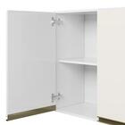 Armario Aereo 3 Portas 120cm Em Mdf Kali Premium Branco / Off