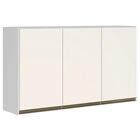 Armario Aereo 3 Portas 120cm Em Mdf Kali Premium Branco / Off