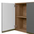 Armario Aereo 3 Portas 120cm Em Mdf Kali Premium Carvalho / C