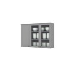 Armário Aéreo 3 Portas 120cm Emily Espresso Móveis