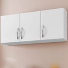 Armário Aéreo 3 Portas 120cm Maitê Branco Fosco - Pallazio