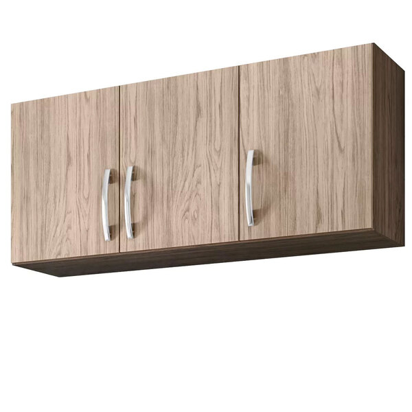 Armário Aéreo 3 Portas 120cm Maitê - Pallazio - Castanho E Av