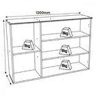 Armário Aéreo 3 Portas 1.20cm Requinte Henn