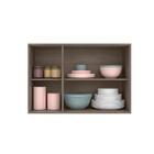 Armário Aéreo 3 Portas 90 Cm Malbec Avelã Jade Shop Jm