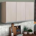 Armário Aéreo 3 Portas 90 Cm Malbec Avelã Jade Shop Jm